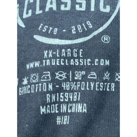 True Classic Performance Polo Shirt Men's XXL Blue Short Sleeves Golf Premium - Picture 5 of 8